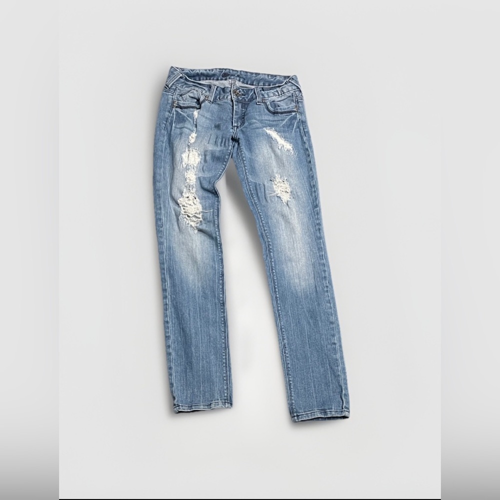 Guess Women's Light Blue Ripped Skinny Jeans